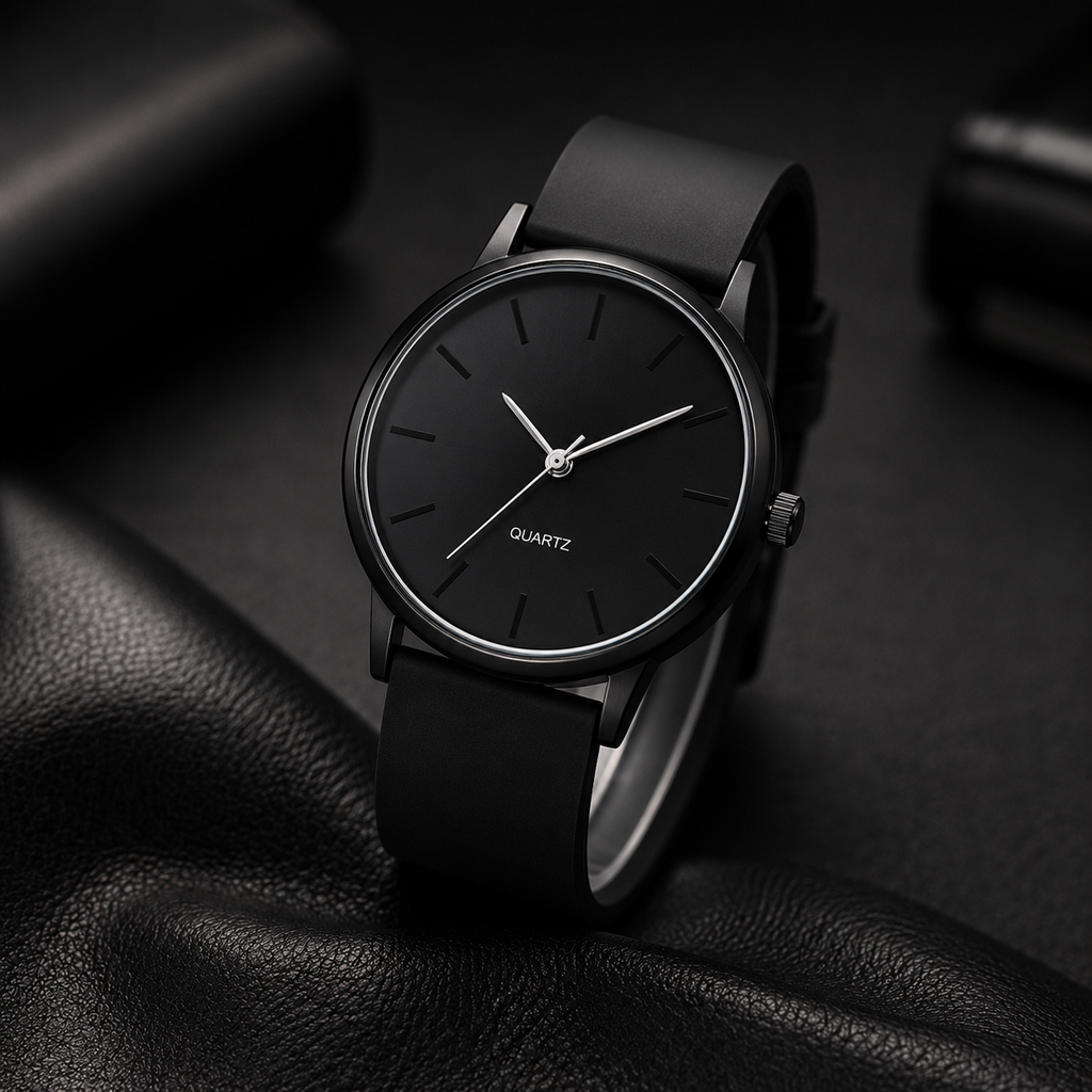 QUARTZ Watch ( Black )