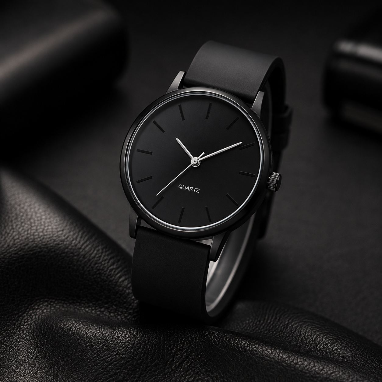 QUARTZ Watch ( Black )