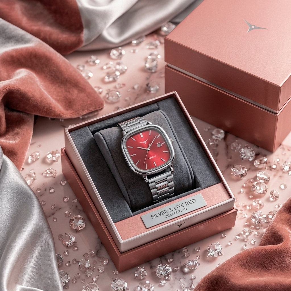 QUARTZ Watch ( Red )