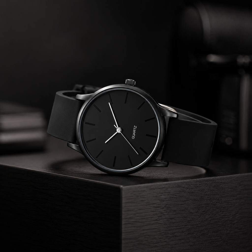 QUARTZ Watch ( Black )