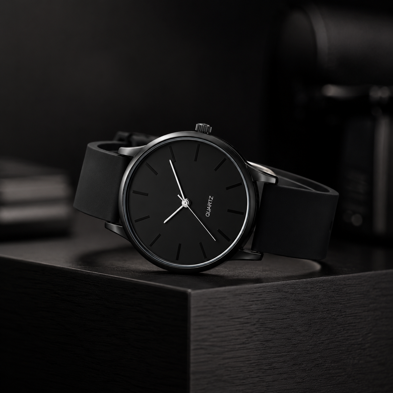 QUARTZ Watch ( Black )